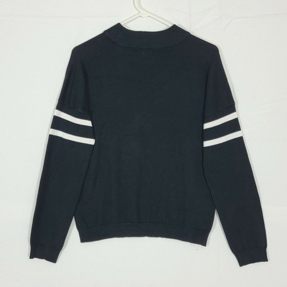 Ultra Flirt Knit Sweater Long Sleeve NOPE Funny Emoji Black - Picture 8 of 11